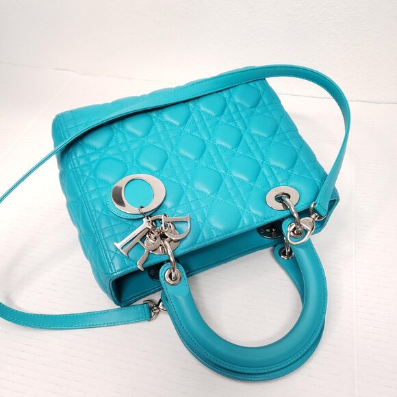 Christian Dior Lady Dior Lambskin Leather Medium Satchel Bag lux-400-091225 - Picture 5 of 16